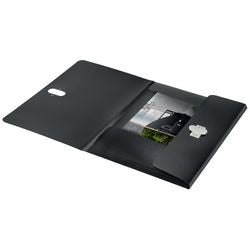 Leitz recycled 3-flap folder A4 CO2 neutral black 80% recycled plastic