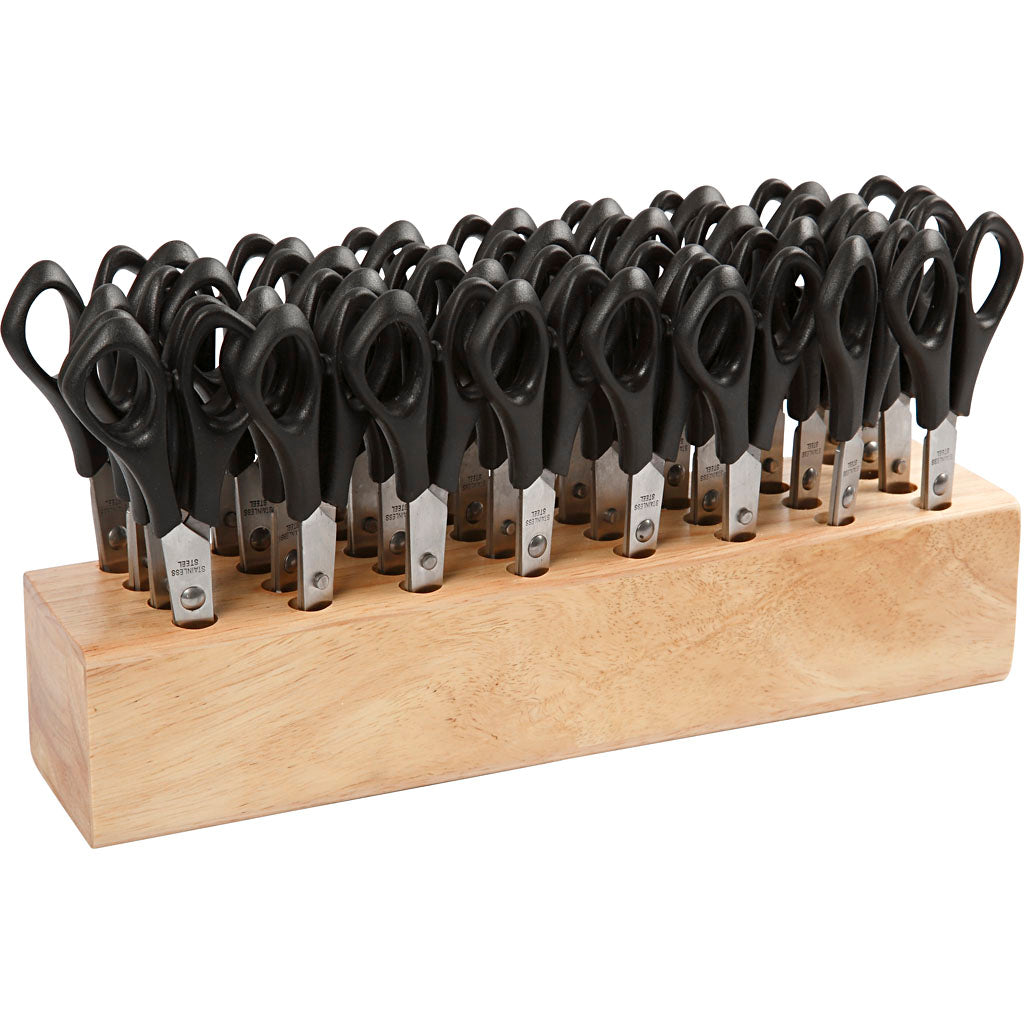 Creativ company school scissors with rack, L: 14 cm, round, 1 set