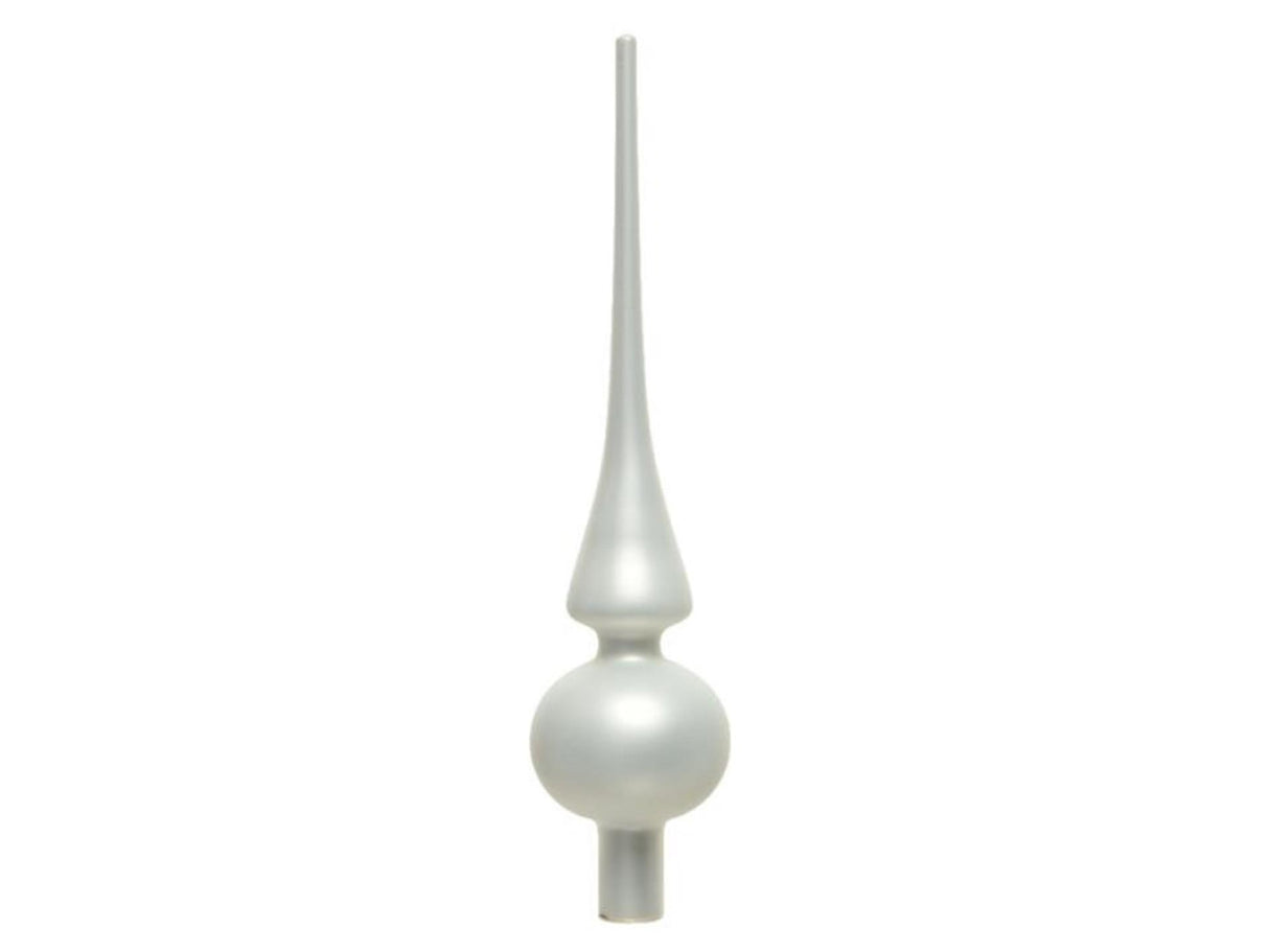 Decoris spetsglas matt vintervit ø6x26cm