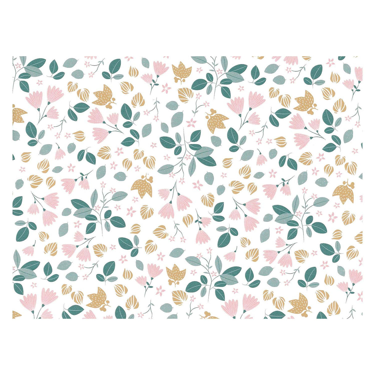 Wrapping paper flowers and leaves, 3 m.