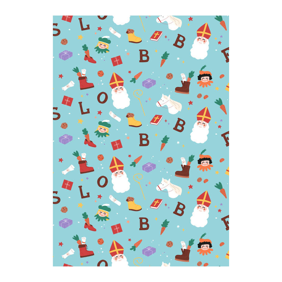 Lobbes Sinterklaas Wrapping Paper, 5mtr.