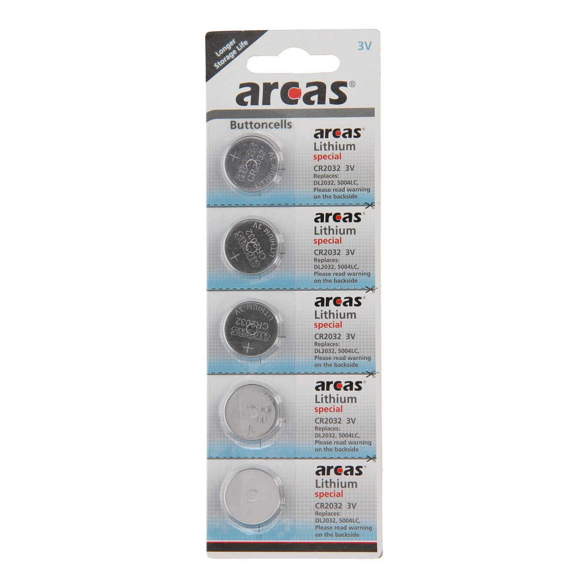 Battery Sales Europe Arcas Battery Lithium CR2032 3V, 5.