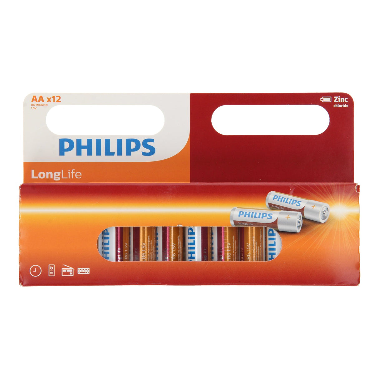 Philips Longlife Battery Zinc AA R6, 12st.