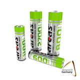 Battery Sales Europe Rechargeable batteries Arcas Rechargeable NIMH AAA HR03 600MAH, 2st.