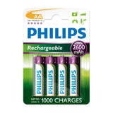 Batterieverkauf Europa Philips AA wiederaufladbare Batterien, 4st.