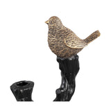 Ptmd candlestick rezza bird black 33cm