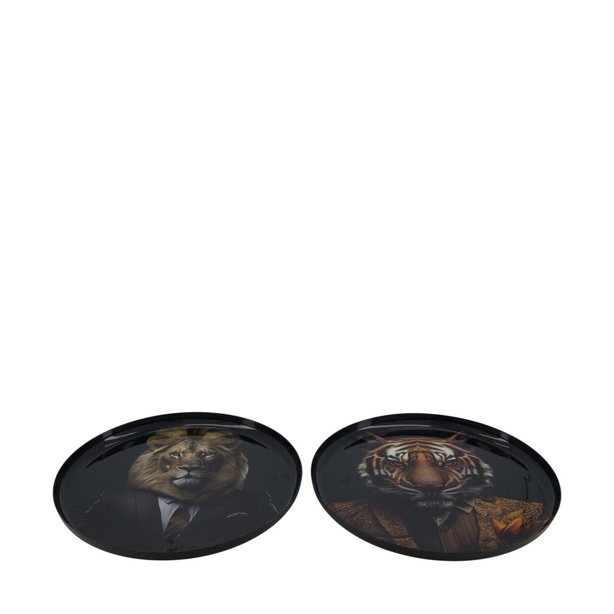 Dijk natural collections animal metal tray black ø28cm