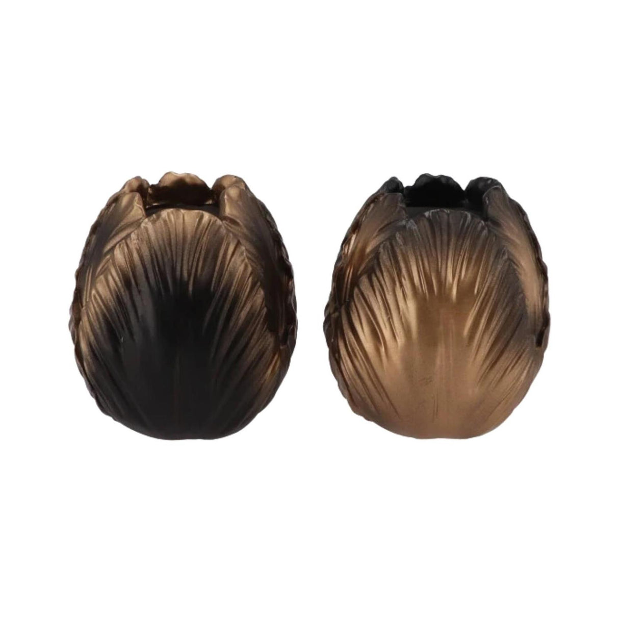Vase toulon black gold 12cm 2 assorted