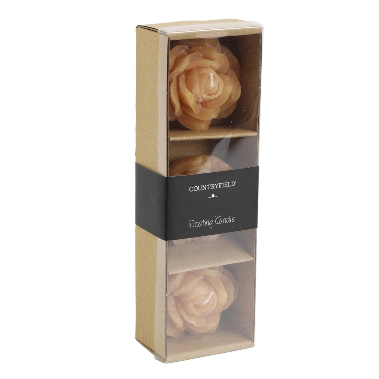 Countryfield floating candles flower amber