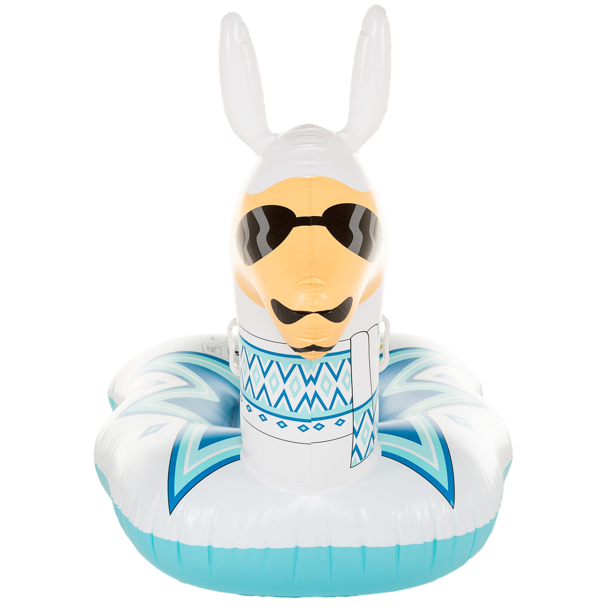Inflatable water animal llama with sunglasses