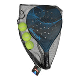 Adrenix padelset racket met 3 ballen - blauw