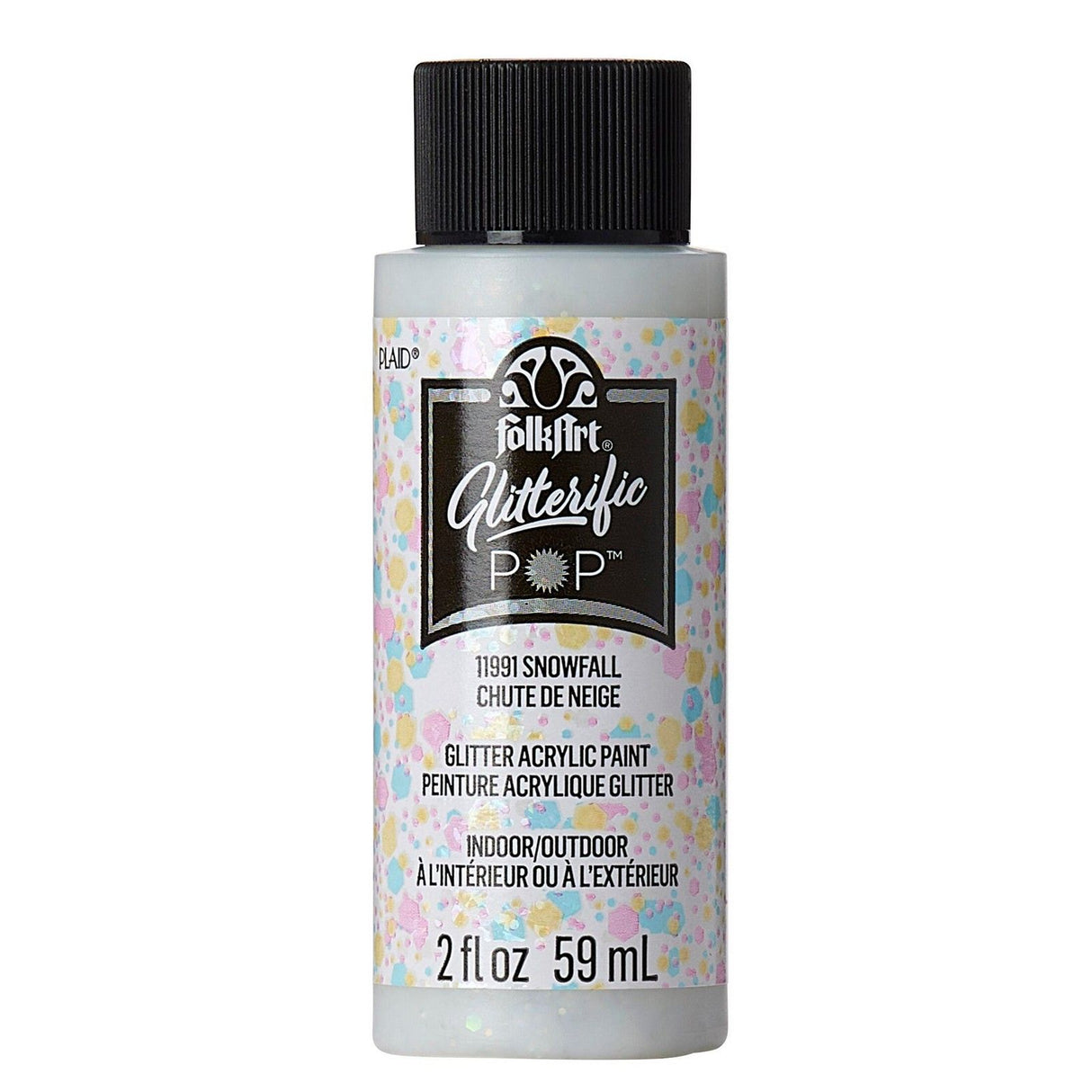 Folkart • bleščeča pop akrilna barva snowfall 59ml