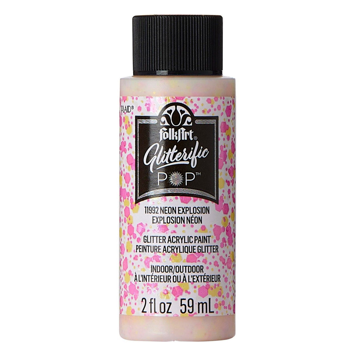 Folkart • glittrig pop akrylfärg neon explosion 59ml