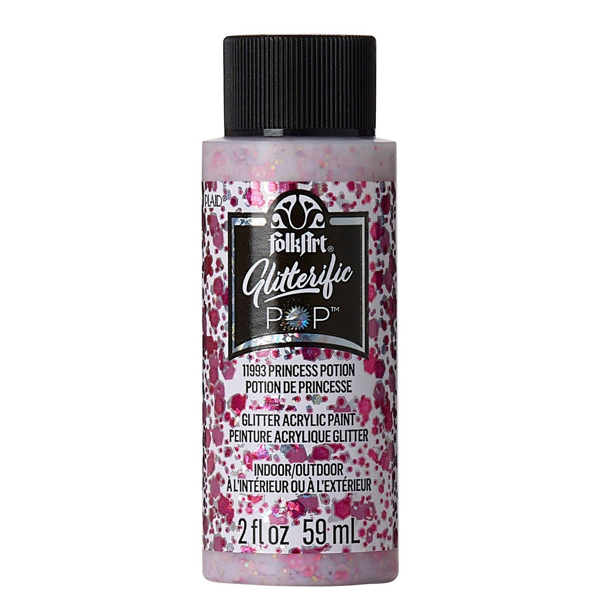 Folkart • glitterific pop acrylic paint princess potion 59ml