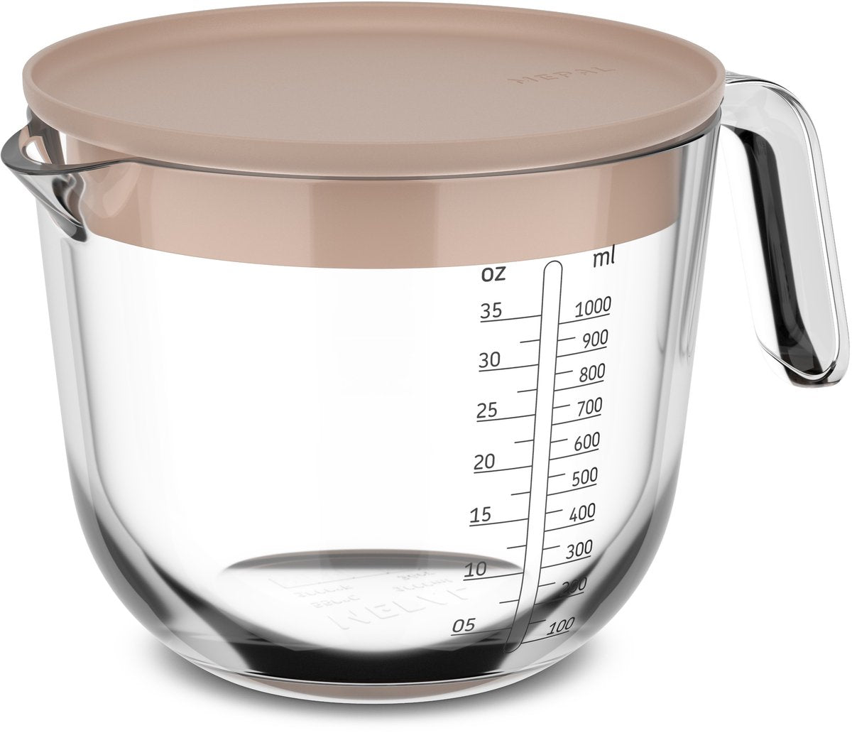 Tasse à mesurer Mepal avec couvercle - chef it - craie - 1000ml