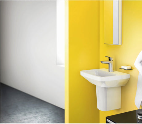 Hansgrohe Logis - Waschmixer Krunn - Eenhebel Operatioun - Cool Start Energiespueren - ouni Offall - 100mm - Chrom