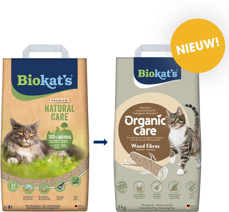 Biokat's biokat´s organická péče o dřevo - 3 kg - stelivo pro kočky - hrudkující - bez zápachu
