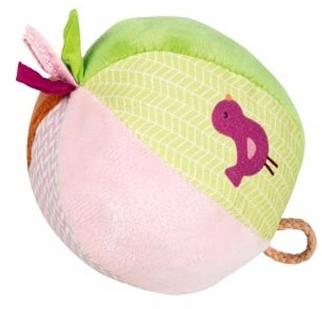 Goki myk ball med en bjelle rosa grønn
