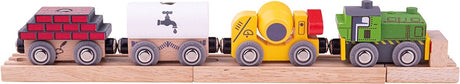 Bigjigs wooden train construction with cargo
