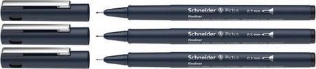 Schneider writing instruments schneider fineliner - pictus - black - 3 line widths - s-197593