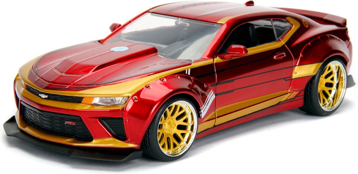Jada Toys - Marvel Ironman 2016 chevy camaro ss - 1:24 - Die-cast - ab 8 Joer - Spillauto