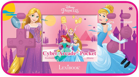 Lexibook Disney Princess portable Spillkonsol Cyber Arcade® Pocket - Faarf LCD Écran 1.8'' 150 Spiller dorënner 10 exklusiv Disney Princess Spiller