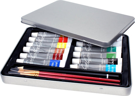 Nassau Fine Art Watercolour Paint Set with Accessories, 16-piece.