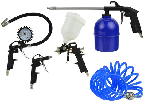 Geko air compressor accessory set - 5-piece - versatile use