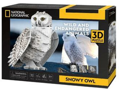 Cubic fun 3d puzzle national geographic snow owl