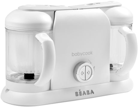 Béaba babycook® duo - 4-in-1 steam cooker and baby food preparer - two large bowls - white - food processor