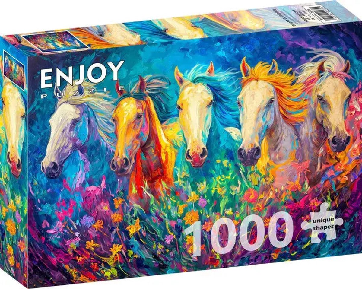 Genéisst Puzzel Puzzel hell galoping 1000 Stécker Déieren.