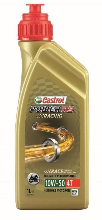 Castrol Oil Power RS ​​Racing 4T 10W-50-flaske til 1 liter