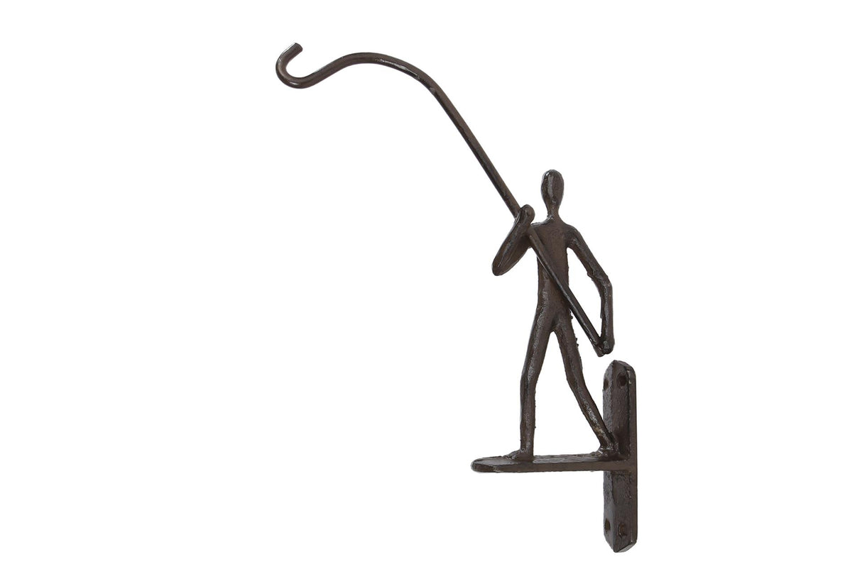 Wall hook lantern lighter cast iron