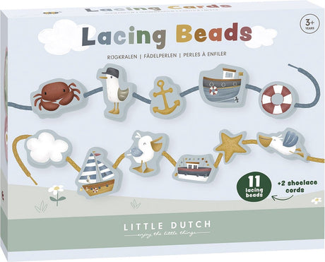 Little dutch houten rijgkralen sailors bay - educatief speelgoed