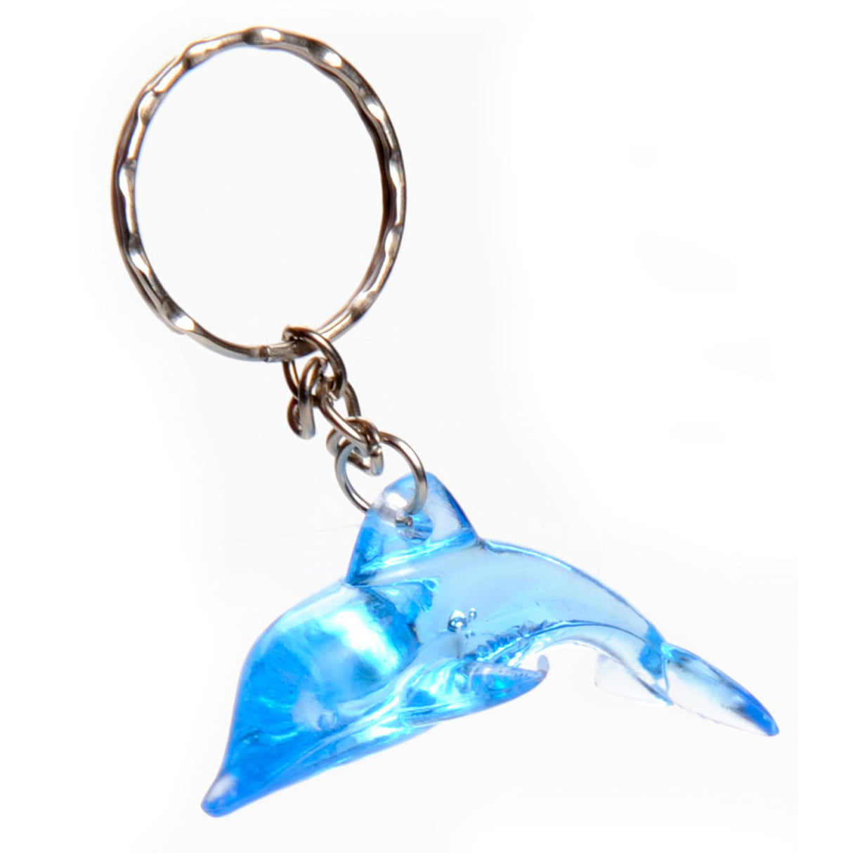Keychain dolphin, transparent blue