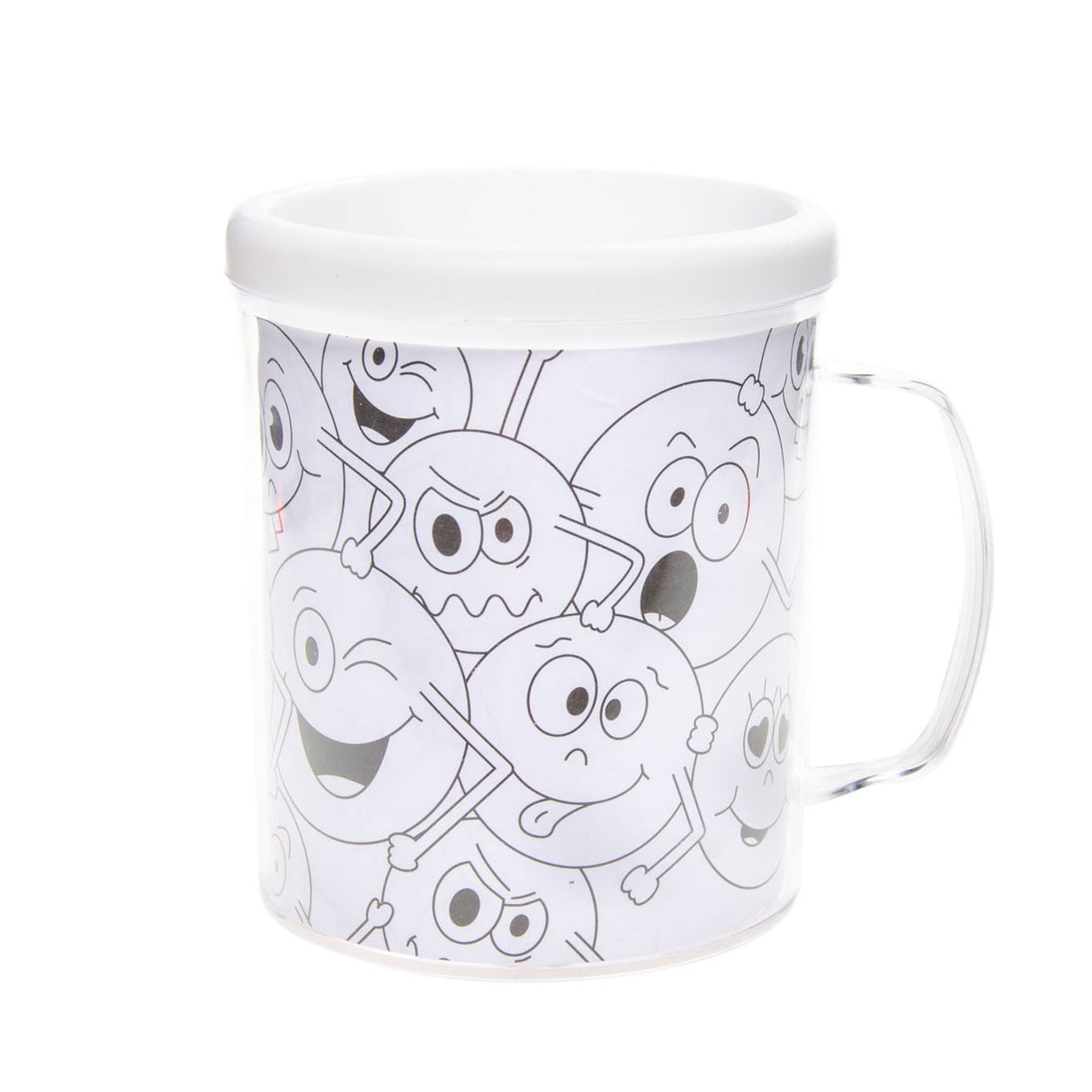 Duckiez Color Your Own Mug Smiley 10 cm | 24 pieces