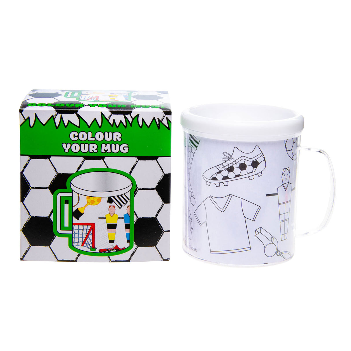 Colorea tu propia taza de fútbol