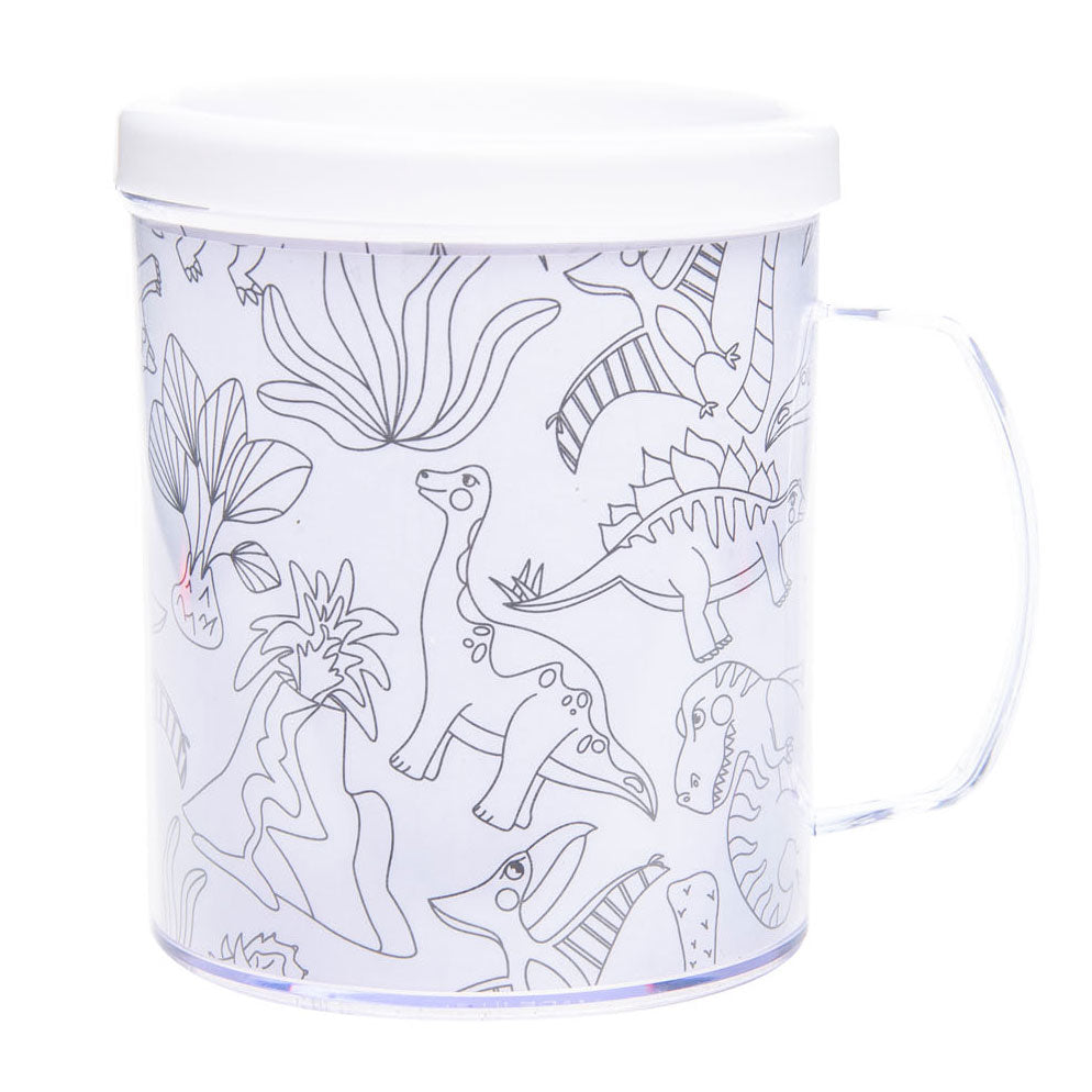 Colorea tu propia taza dino