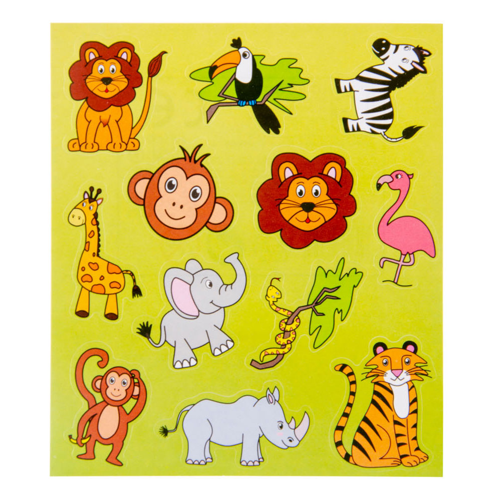 Duckiez sticker sheet of wild animals