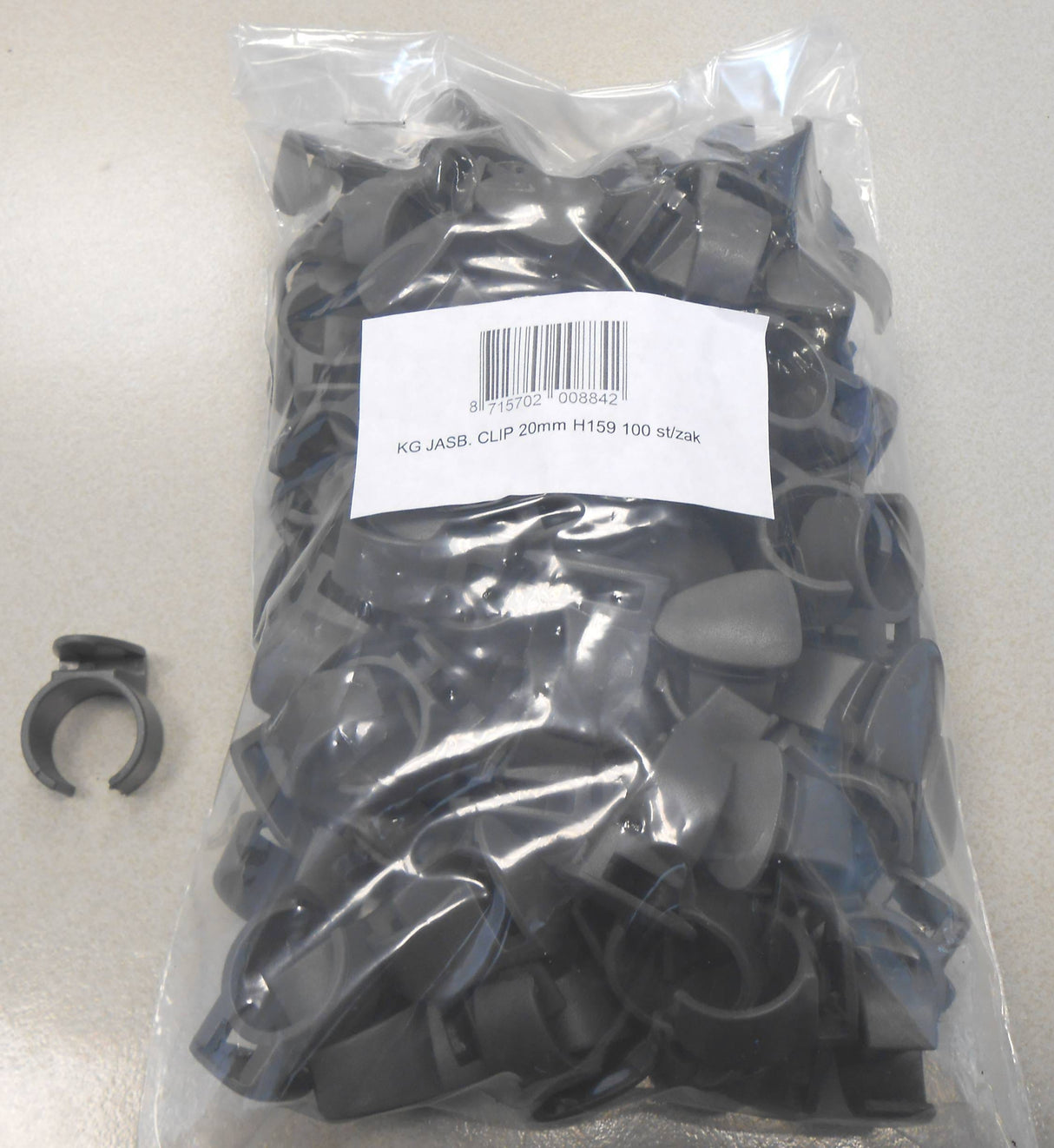 Giacca Hesling bd hes clip 20mm pvc grigio ds a 10