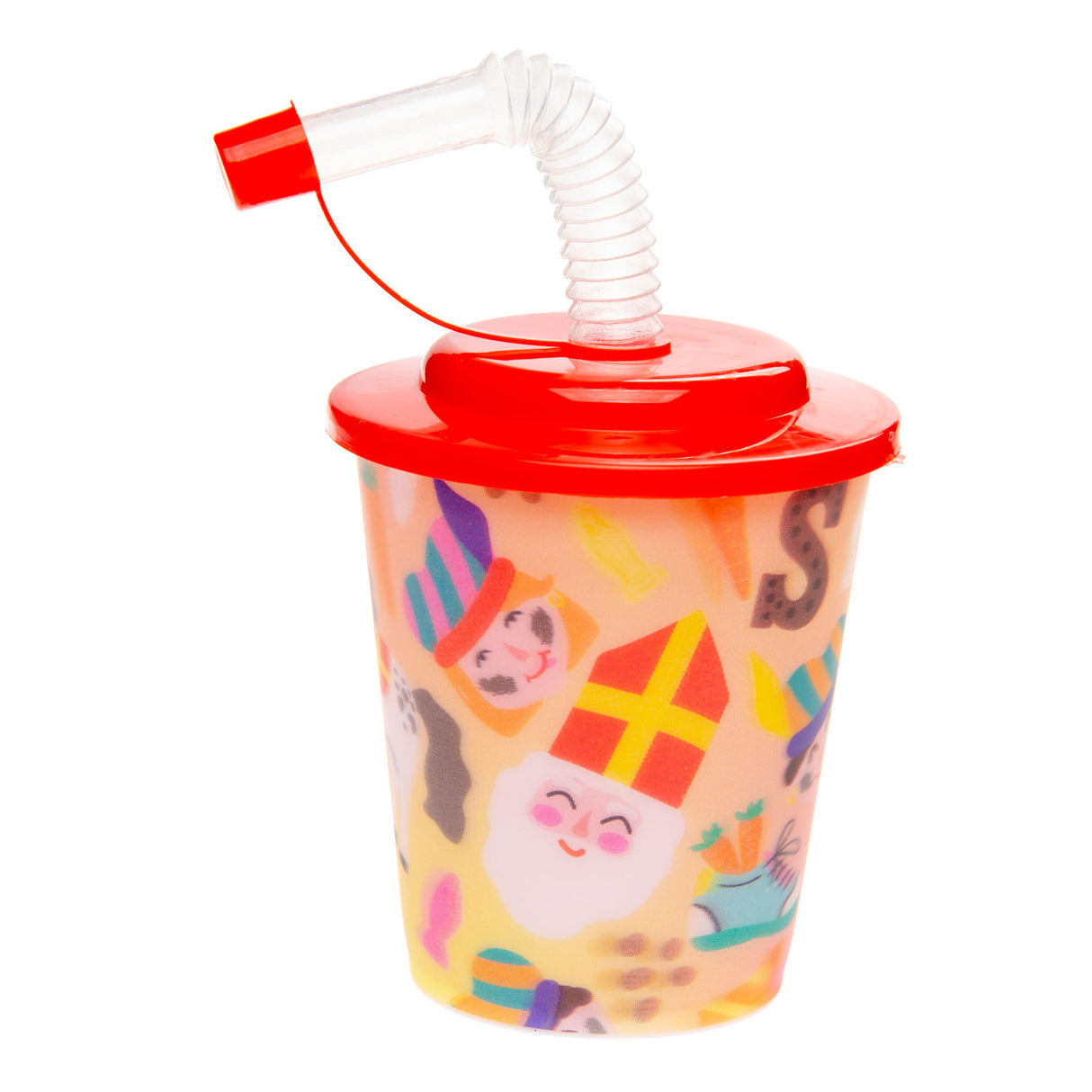 Duckies cup with lid and straw Sinterklaas, 12 pcs.