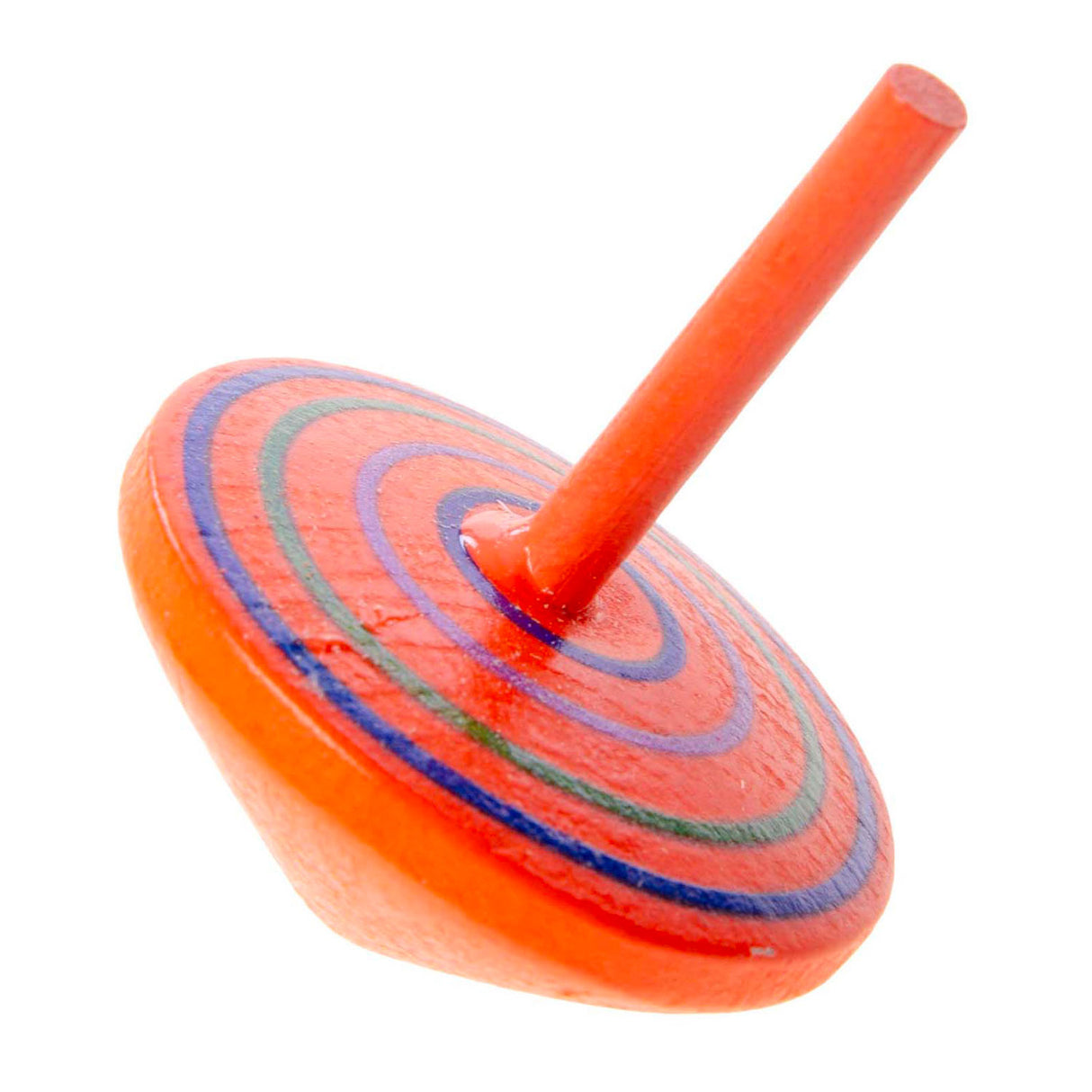 Duckiez colored wooden spinning top