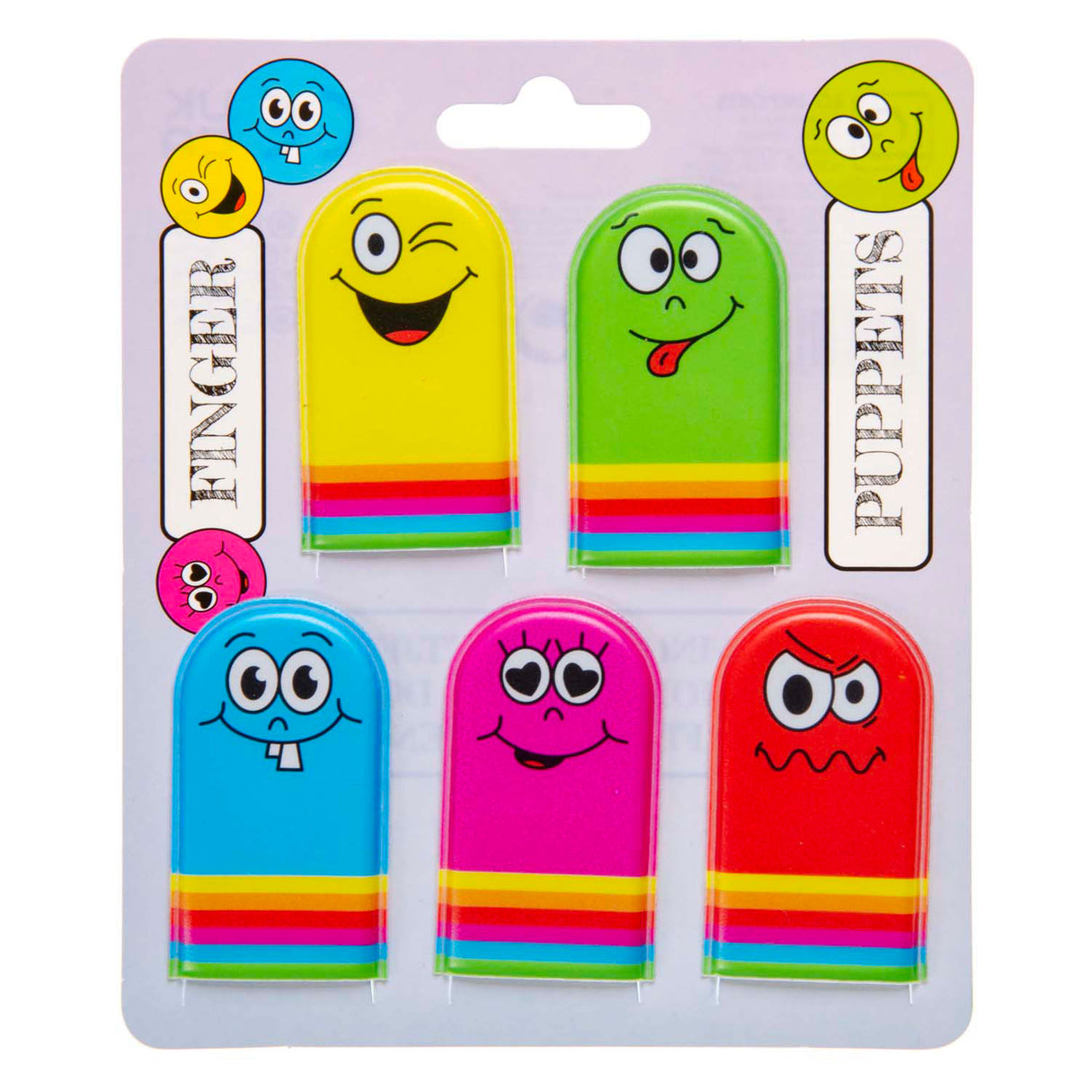 Duckiez finger puppets faces, 5 pcs.