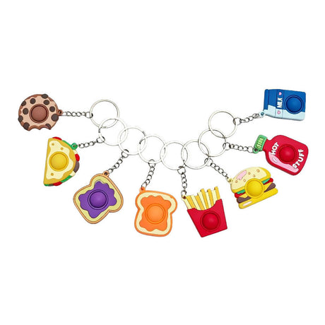 Duckiez keychain pop it food theme