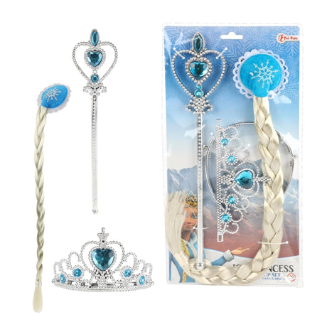 Toi-toys toi toys ice princess set with braid, tiara and magic wand