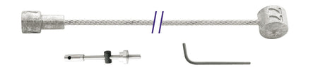Cordo binnenkabel binnenkabel trommelrem 225cm ø1,5mm verzinkt + 2 nippels