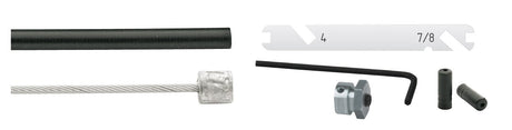 Cordo kabelset kabelset versteller nexus 4 7 8 speed zwart 170cm 225cm rvs