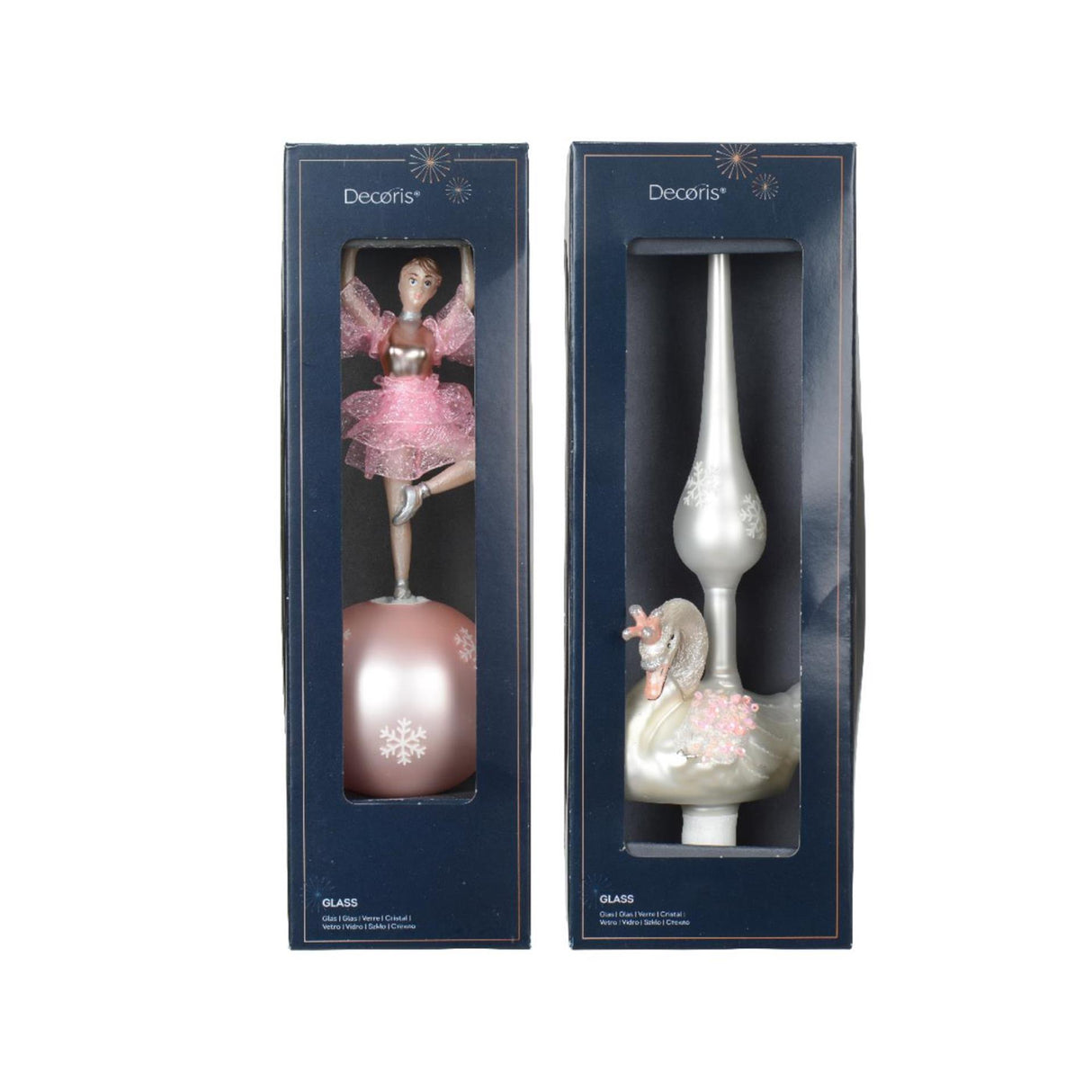 Decoris peak ballerina swan glass 29cm