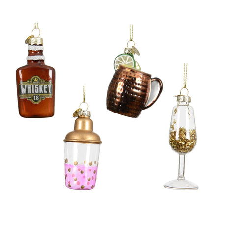 Decoris karácsonyi medálos italos üveg pohár ø8,5cm