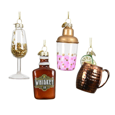 Decoris karácsonyi medálos italos üveg pohár ø8,5cm